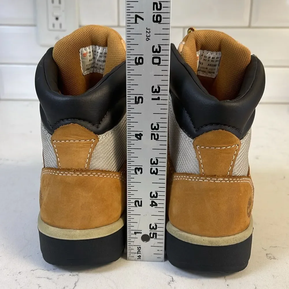 TIMBERLAND FIELD BOOT WHEAT NUBUCK Boys Size 2.5 Kids Style 15845